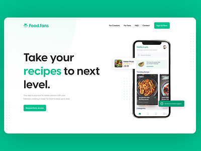 Food.fans Landing page