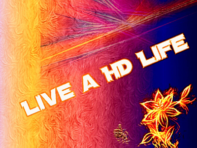 Live a HD Life graphic colorful design digital art flower gradient graphic logo texture