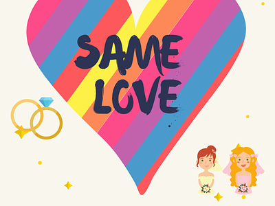 Same Love Advertisement ad design gay rights heart lbgqt rainbow same love