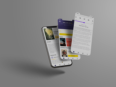 E-book reading app adobe design minimal ui ux