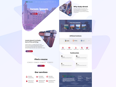 Educational website ui