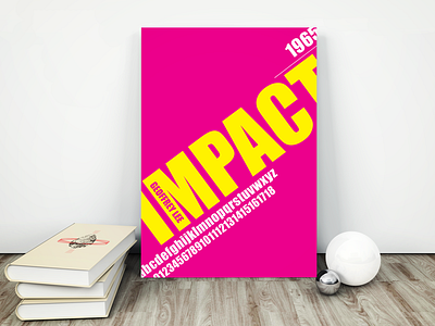 Impact Typography Poster bright color fonts impact student work typography