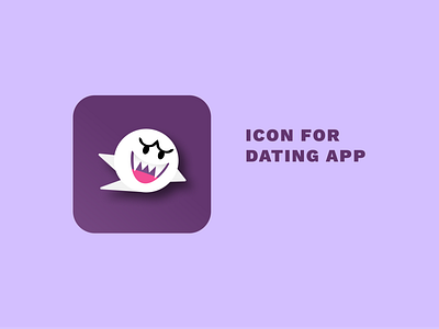 Daily UI :: 005 :: App Icon boo daily 100 challenge dailyui dailyui005 datingapp supermario