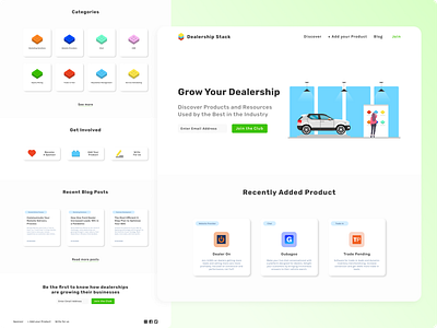 Project: Dealership Stack - Homepage (Desktop) branding dealership design homepage illustration landing page logo website