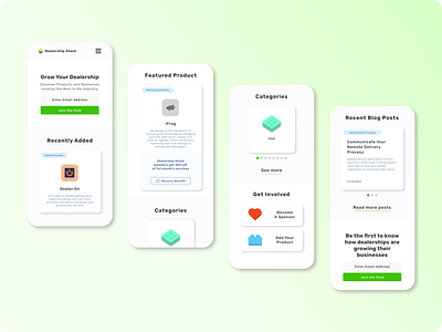 Project: Dealership Stack - Homepage (Mobile) cards clean ui cta button dealership homepage landingpage mobile responsive design