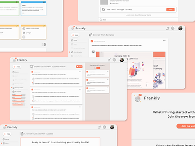 Project: Frankly (Desktop) cards ui clean ui desktop design hiring job board jobs profile sidebar menu web app