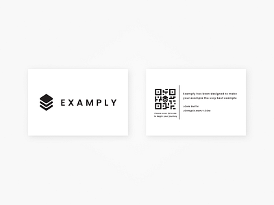 QR Business Card business card businesscard clean qrcode stationery