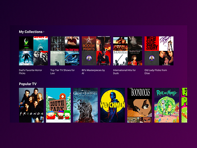 HCI Class Project - Collections Feature HBO Max desktop
