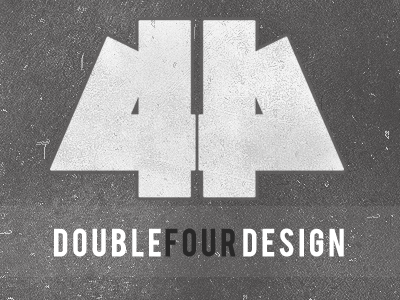 Double Four Design brand grunge logo texture