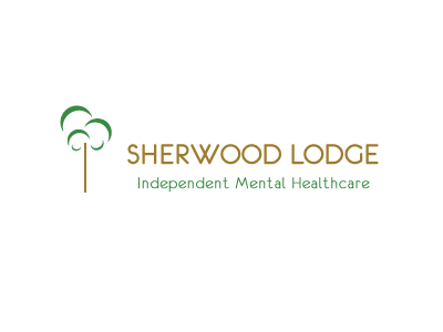 Logo brown design green health healthcare independent lodge logo mental sherwood tree