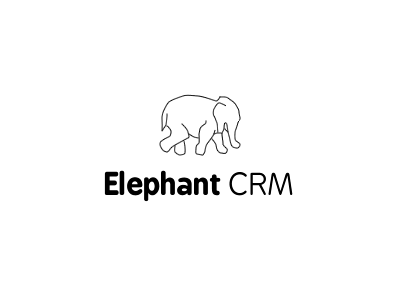 Elephant CRM clean concept crm elephant logo plain simple