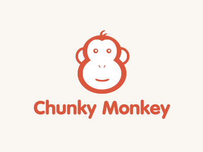 Chunky Monkey.Fw food logo monkey