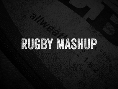 Rugby Mashup black dark dirty grunge rugby sport white