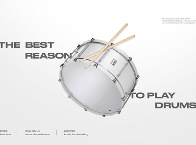 Drum drum landing page music ui ux webdesign