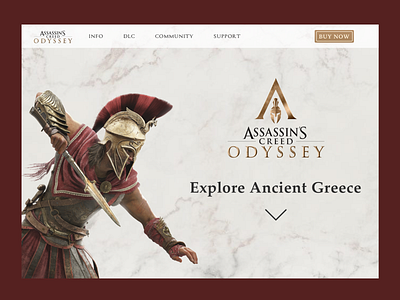 DailyUI #003: Landing Page assassins creed daily ui daily ui 003 dailyui dailyui 003 dailyui003 design landing page landingpage ui uidesign uiux