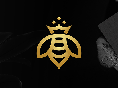Bee Logo Gold Color apps bee branding brandingdesign company design graphic design logo modernlogo uiux vector