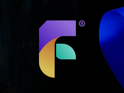 F Letter Logo Colorful