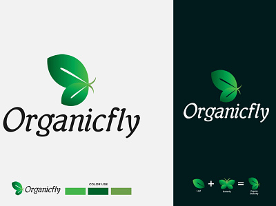 organicfly brand identity branding butterfly logo clean design company branding company profile graphicdesign logo logodesign organic logo vector