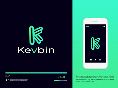 kevbin logo brand identity branding clean design company branding company profile design graphicdesign kevbin logo logo logodesign marketing