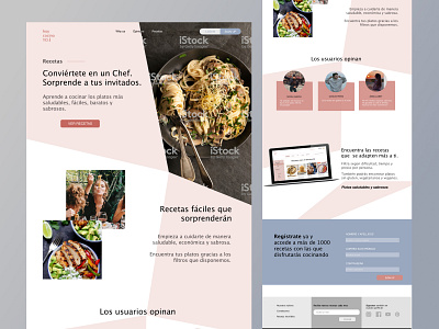 Hoy cocino yo recipe app uxdesign webdesign