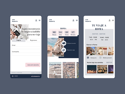 A tu manera II mobile travel uxdesign webdesign