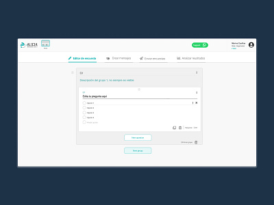 Survey creator concept uxdesign webdesign