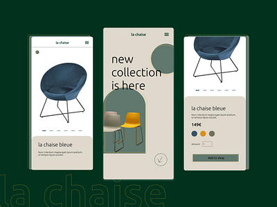 la chaise concept mobile uxdesign webdesign