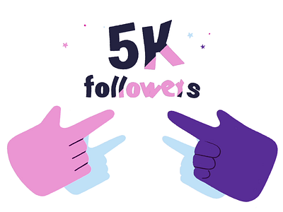 5000 followers! Thank you agency app development digital illustration motion productdesign thankyou ui ux web