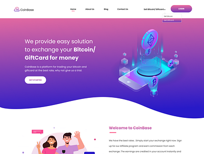 Bitcoin trading Landing Page design graphic design illustration landing page ui design ux design visual design web design