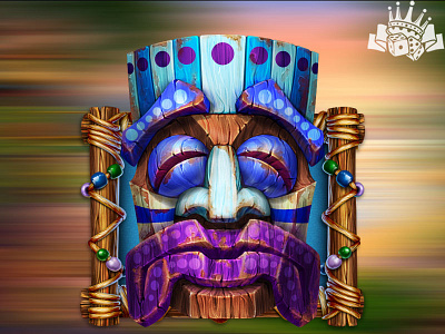 Another Polynesian Tiki Mask design slot gambling game art game design graphic design polynesia polynesian polynesian mask polynesian slot polynesian symbol slot design slot design art slot developer slot development slot machine art symbol design tiki tiki mask