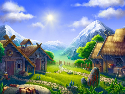 "Outside" Background of the Vikings slot game background art background design background image gambling game art game design slot game background slot machine background vikikings themed slot viking vikings background vikings slot art vikings slot machine vikings symbol