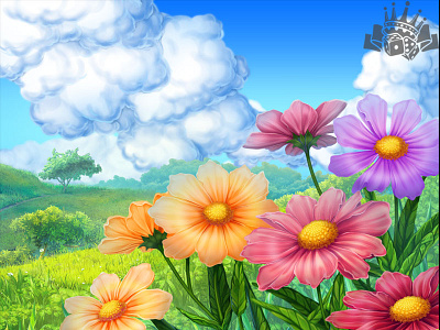 Flowers Themed Background background background art background design background illustration background image flowers flowers background gambling game art game design slot game graphics slot game illustration slot machine art slot machine design slot machine graphics sot game design