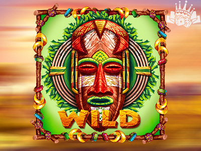 An African Mask as WILD symbol african mask african slot african symbol african themed gambling game art game design graphic design mask mask slot mask slot symbol mask symbol slot game graphics slot machine art slot machine design slot symbol developer slot symbol development