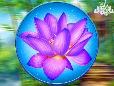 A lotus as a slot symbol 🌸🌸🌸 gambling game art game design lotus lotus art lotus design lotus illustration lotus slot symbol lotus symbol slot game developer slot game development slot machine art slot machine design slot ssymbol developer slot symbol development