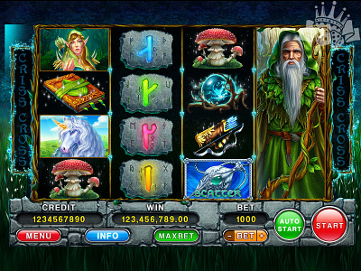 The main UI of the slot game