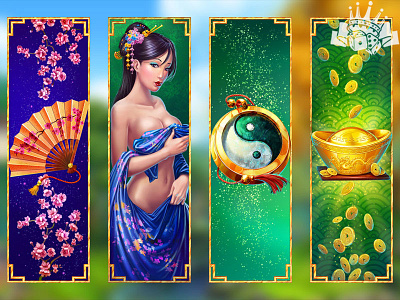 High symbols of the Japanese slot game chinese design chinese slot chinese symbols chinese themed gambling game art game design slot design slot game art slot game graphics slot game symbols slot machine art slot machine graphics slot symbol design slot symbols symbol icon symbols slot