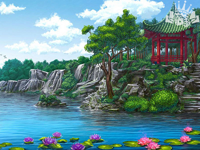 Imagine Background for the Panda slot game background background art background design gambling game background game design graphic design slot back slot background slot development slot game art slot game background slot game developer slot game graphics slot machine graphics