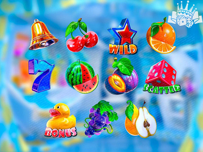 Development of Slot symbols for 3d slot game casino digital art gambling game art game design graphic design slot design slot machines slot symbols symbol symbols symbols design symbols development