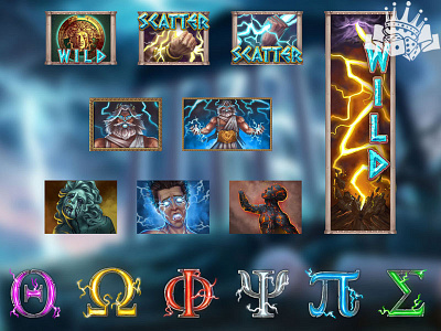 All slot symbols for slot game "Wild Zeus" design art digital art gambling game art game design game designer game designers graphic design graphicdesign greece symbols greek symbols slot design slot game art slot machine slot machines slot symbols slot symbols art slot symbols design symbols symbols design