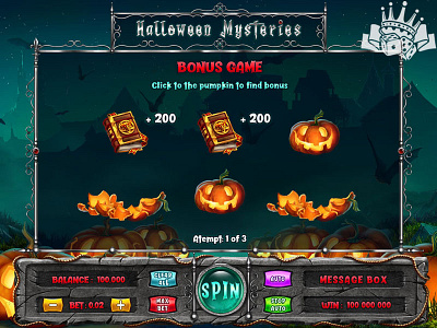 Bonus Round for the Halloween themed slot game