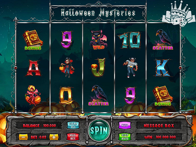 Halloween themed slot game - Main UI