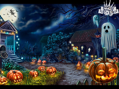 Halloween themed Game Background background background art background creator background design background slot gambling game art game background game design graphic design halloween halloween ackground halloween design halloween party halloween symbols slot design slot game background