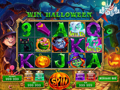 Slot game reels - Halloween slot digital art gambling game art game design game reels graphic design illustration reels slot design slot game graphics slot machine slot machine graphics slot machines slot reels slot ui symbols ui slot uidesign