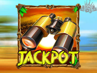 Jackpot slot symbol binoculars binoculars design binoculars symbol digital art gambling game art game design graphic design slot design slot game art slot game design wild slot wildlife wildlife art wildlife illustration wildlife themed