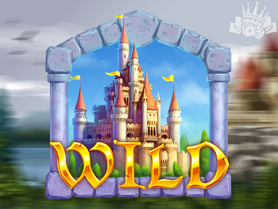 A Castle - Wild slot symbol casino design casino games casino slot casino slot game digital art gambling game art game design graphic design illustration slot design slot graphics slot machine symbol symbols wild wild slot symbol wild symbol