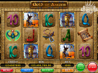 Egypt Themed Slot game reels