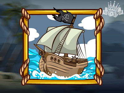 A Pirate ship slot symbol