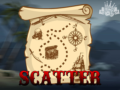 Treasure Island Map as a Scatter slot symbol