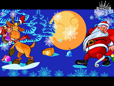 "Winter Holidays" - slot machine background