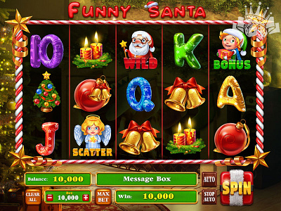 Santa Themed slot reels